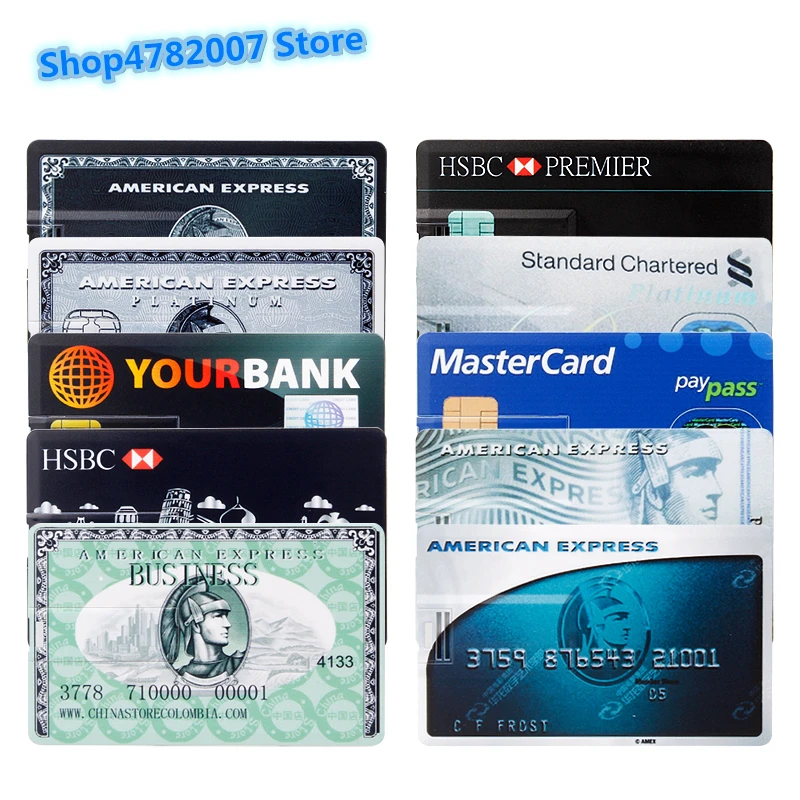 Реальная емкость банка карта памяти USB stick HSBC MasterCard кредитные карты