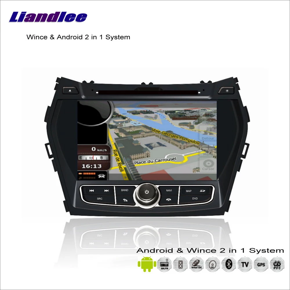 

For Hyundai Maxcruz / Santa Fe / ix45 2012~2014 Car Radio DVD Player GPS Navigation Advanced Wince & Android 2 in 1 S160 System