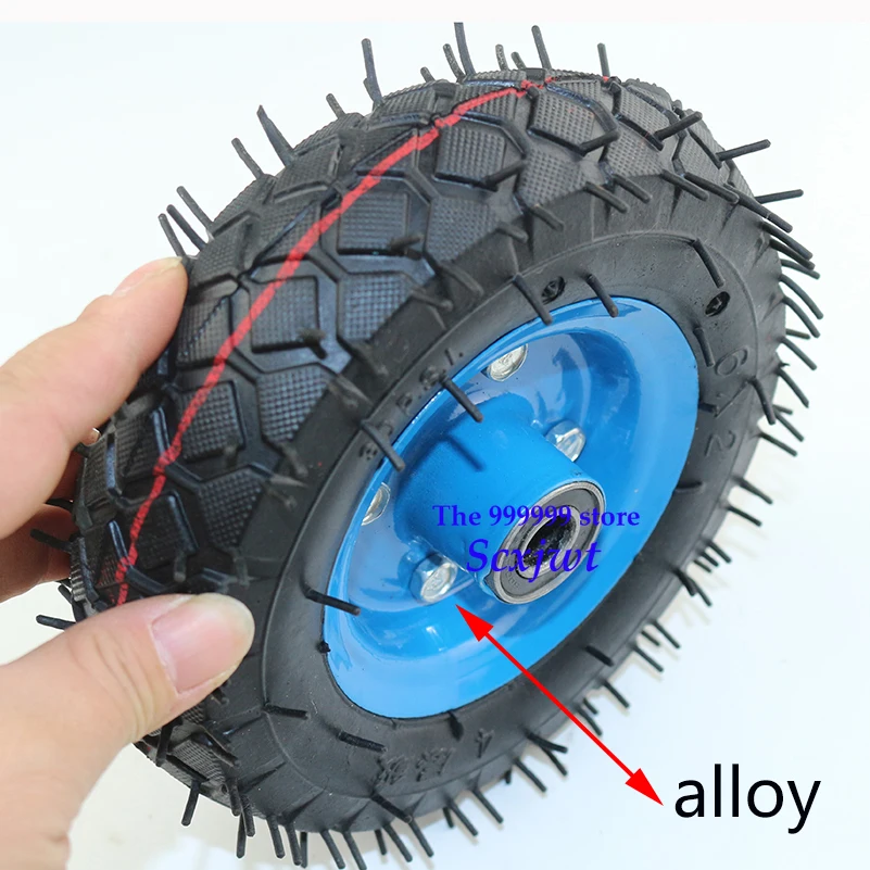 Free shipping 6x2 tire blue tyre rim 6 inch 15cm pneumatic wheel pump wheel trolley Cart Air Wheel