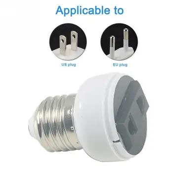 

3pcs E27 ABS White Connector Accessories US/EU Plug Screw Bulb Base Adapter Bulb Holder Lighting Fixture Lamp Socket