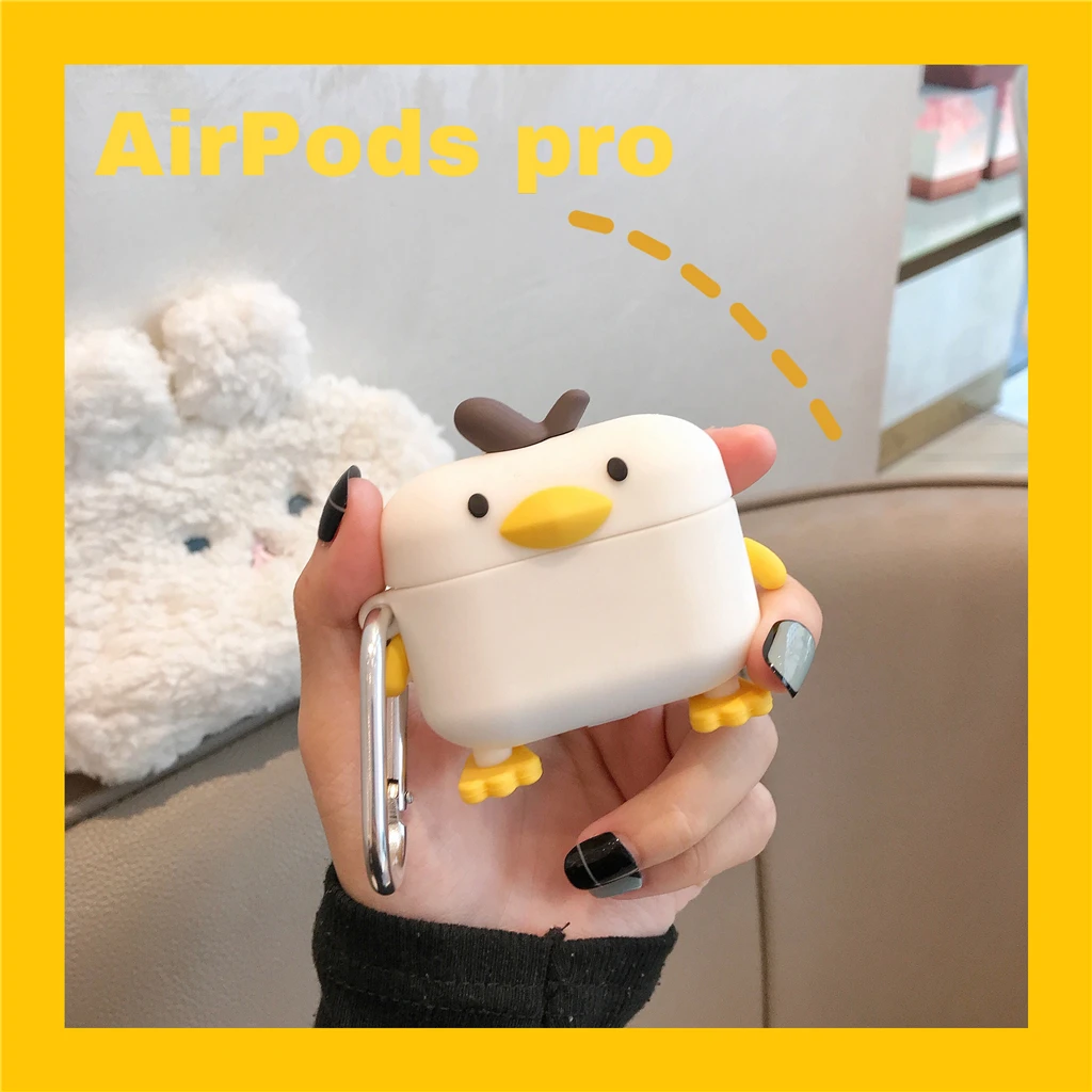 Auroras For Apple Airpods Pro Case Cute Duck Design Full Cover Unique Headphone Accessories Protector 1 2 | Электроника