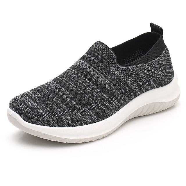 women sneakers 2022 new solid color casual slip-on mesh light comfortable breathable flats sneakers women shoes
