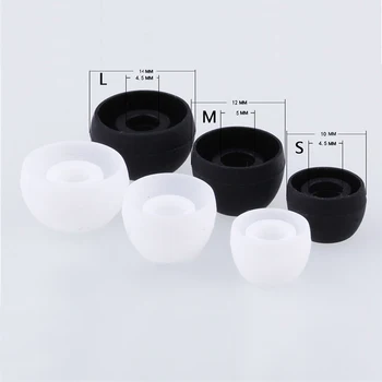 

Re-usable Anti-slip Silicone Replacement Earbuds Tips 2pcs Ear Bud Eartips Cushions Ear Gel Cover