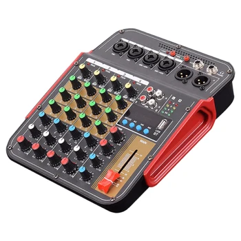 

FX-4U Professional 4-Channel USB Jack Portable o Sound Mixer Bluetooth o Sound Mixer(EU Plug)