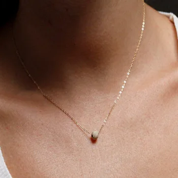 

Accessories Plated 18k Gold Dull Polish round Ball Choker Necklace Women