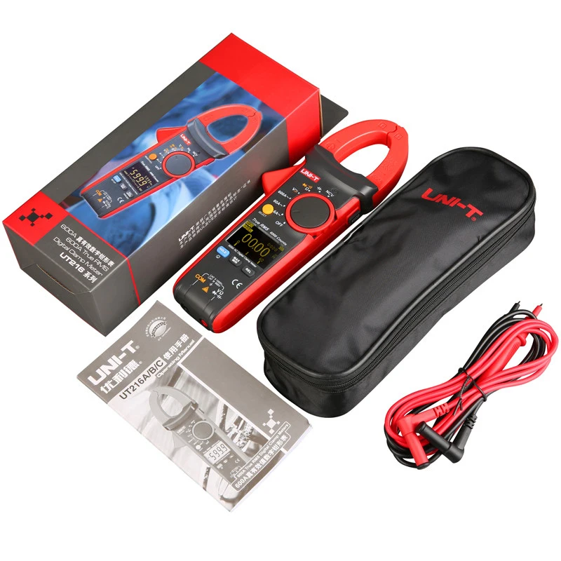 UNI-T UT216D 600A True RMS Digital Clamp Meter; AC/DC True RMS Current Meter, VFC/NCV; Resistor/Capacitor/Frequency/Temperature
