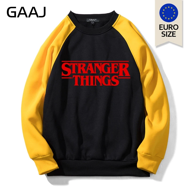 Raglan Black Странные Вещи толстовка мужская ЕВРО США Размер Harajuku спортивная одежда пуловер флис хип хоп размера плюс уличная одежда толстовки мужские - Цвет: Raglan Black