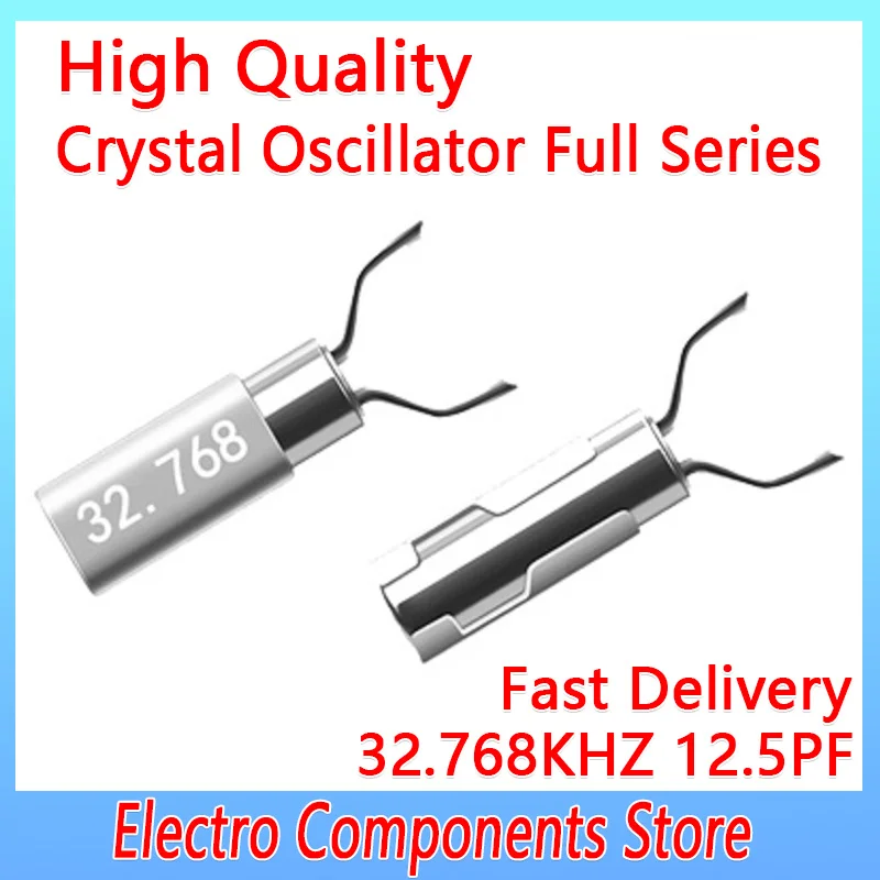 10PCS/Lot 2Pin 2060 SMD Crystal Oscillator Electronic Kit 32.768K 32.768KHZ Passive Quartz Resonator 12.5PF ±20PPM 2.0*6.0mm 1
