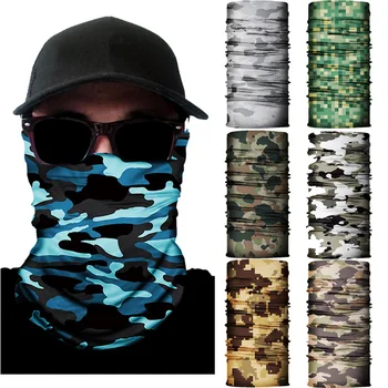 

Party Camouflage Mask Motorcycle Face Bandana for Men Face Scarf Unisex Seamless Bandana Neck Gaiter Tube Headwear Nose Masks