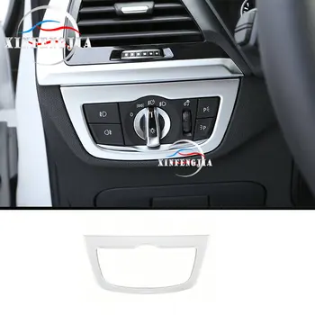 

For BMW X3 G01 18-19 X4 G02 2019 1pcs Chrome ABS HeadLight Control Button Frame Trim