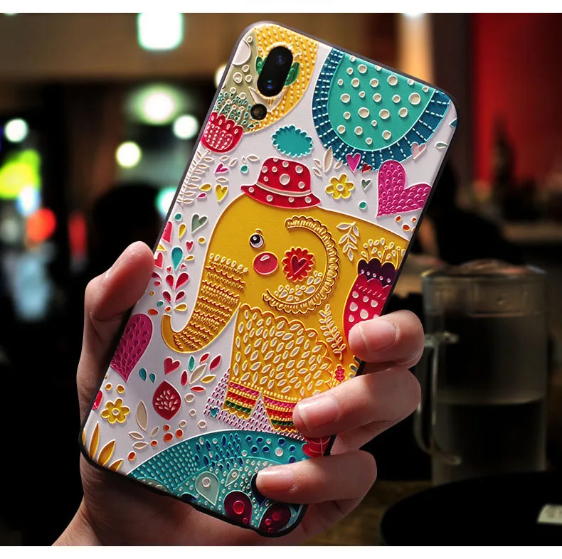 Premium Relief Soft Silicone Phone Back Cover