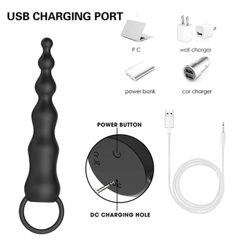 Anal Beads Butt Plug For Women Clitoris Vaginal Vibrators Men Prostate Massager Dildo Female Masturbator Sex Toys Erotic Product 5