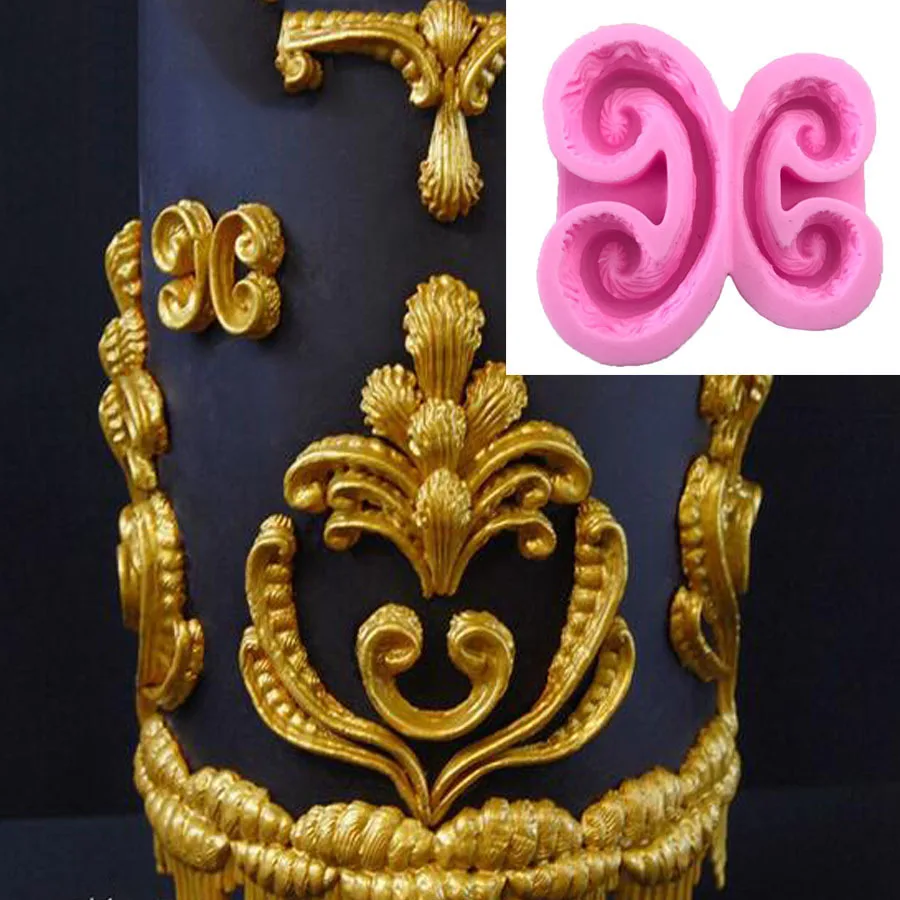 

DIY European Style Liquid Silicone Mold Cake Decorating Lace Trim Mold Baking Pastry Cookie Tools Kitchen Baking Decoration Tool