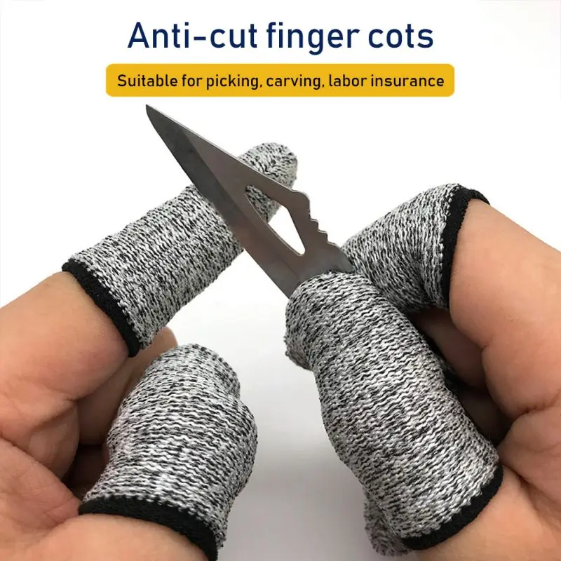 10pcs Protector Sleeve Cover Anti-Cut Finger Fingertip menos guantes Herramientas y materiales para artesanía 