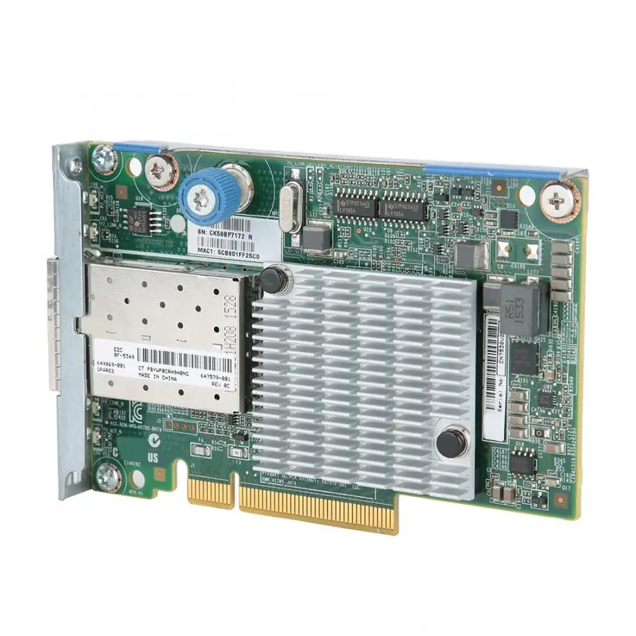 Двухпортовый Ethernet адаптер 10 Гбит/с 647579-001 649869-001 Волоконно-Оптический Ethernet адаптер Сетевая карта pci