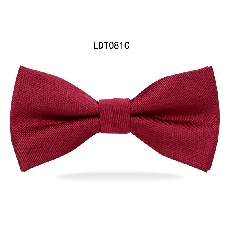 LDT081C Новая мода мужские галстуки для Свадьба Двойная Ткань Современная Бабочка клуб банкет годовщина бабочка галстук с подарочной коробкой - Цвет: LDT081C