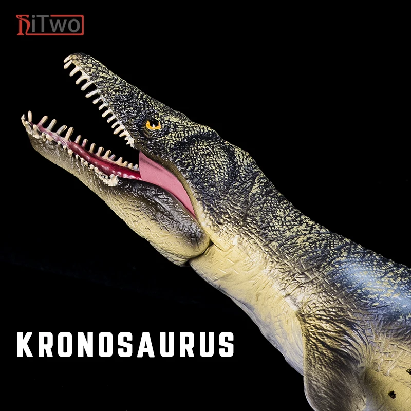 HiTwo-figuras de acción originales de animales salvajes, modelo de Sealife de Kronosaurus, juguetes cognitivos de PVC, regalo para niños
