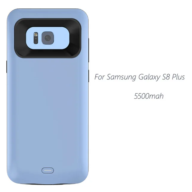 sky blue Новинка для samsung Galaxy S9 S8 Plus power Bank Мягкий ТПУ чехол для зарядки телефона чехол для зарядного устройства/чехол для аккумулятора - Цвет: sky blue