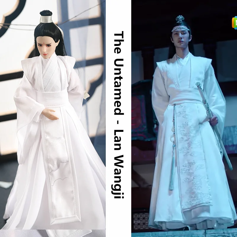 70cm 1/3 1/4 1/6 BJD Doll Clothes The Untamed Lan Wangji Wang Yibo Custom Made Male Boy bjd White B Chinese Ancient Costume | Игрушки и