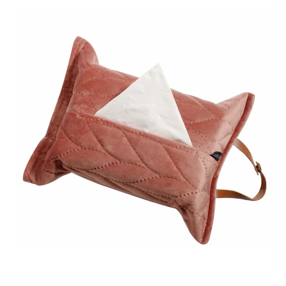 Бархатное домашнее подвесное сиденье в автомобиль бумажная сумка для хранения салфеток коробка Чехол Контейнер - Название цвета: Lotus Color