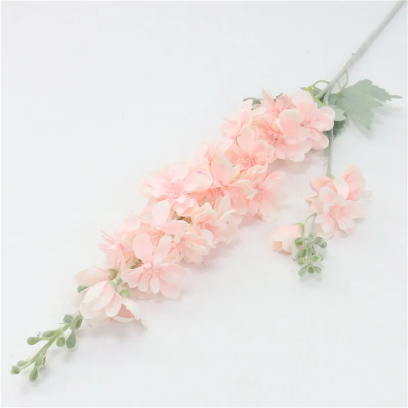 Розовый 87 см фиолетовый delphinium DIY букет орхидей Шелковый гиацинт Континентальный Искусственные цветы Свадебные, домашние, вечерние, рождественские украшения - Цвет: Розовый
