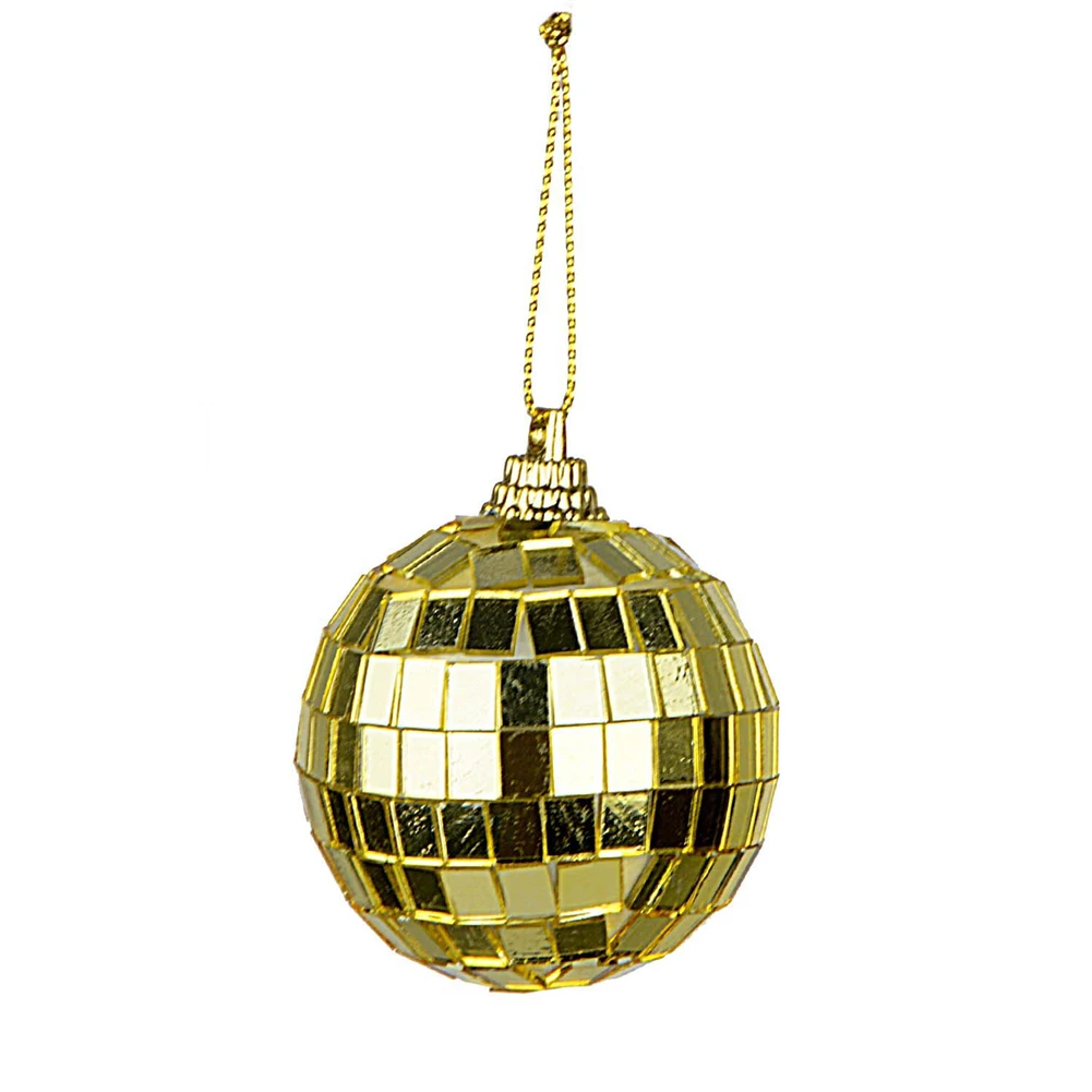 6 см зеркальный диско-шар золото вращающийся цвет шары для рождественской елки кулон вечерние диско шар фестивали украшения