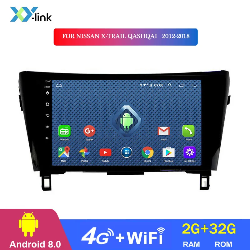 10,1 дюймов Wanqi Android 8,1 2+ 32G wifi и 4G 2.5D full touch для 2012- лет Nissan QashQai X-Trail Автомобильный dvd Радио - Цвет: 4 CORES 2G RAM