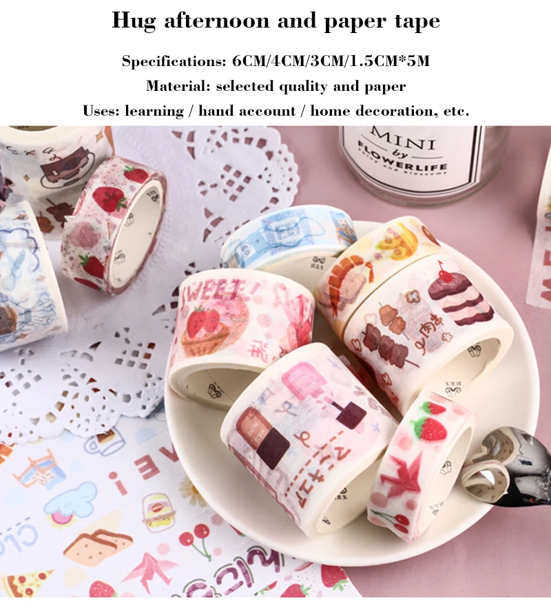 1,5/3/4/6 см лента для маскировки лепестковая Kawaii декоративная бумага клейкой ленты японский васи лента DIY Скрапбукинг Стикеры