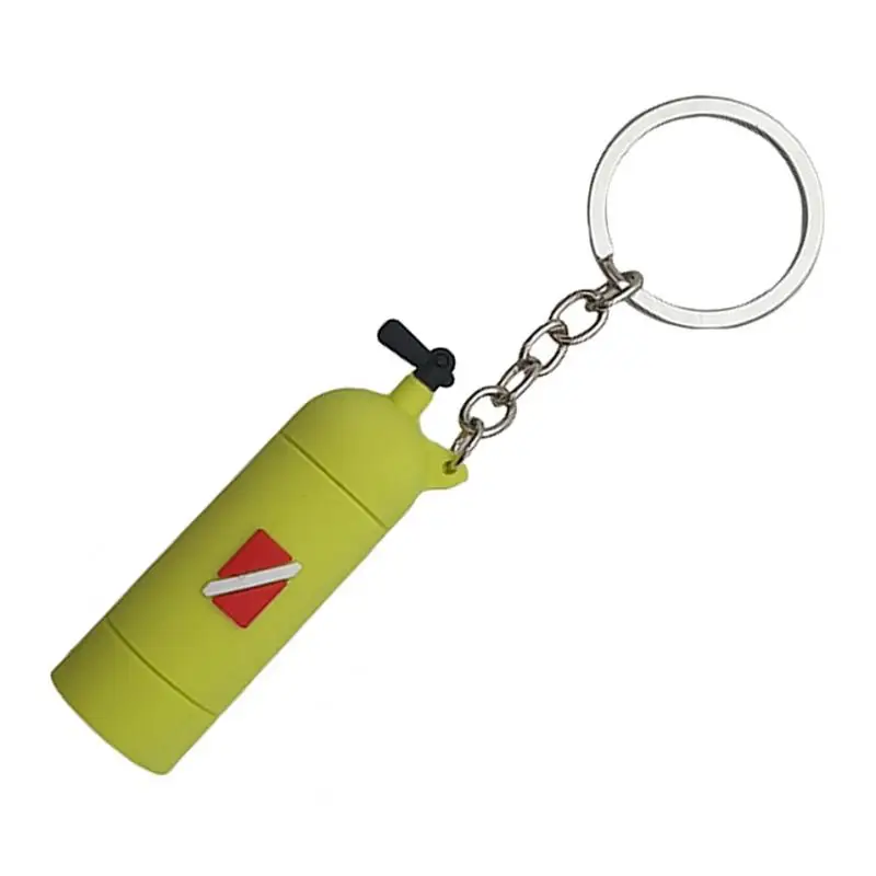 Diving Tank Key Chain Dive Flag Keychain Keyring Diver Fans Charm Pendant Dive Air Cylinder Keychain Keyring 