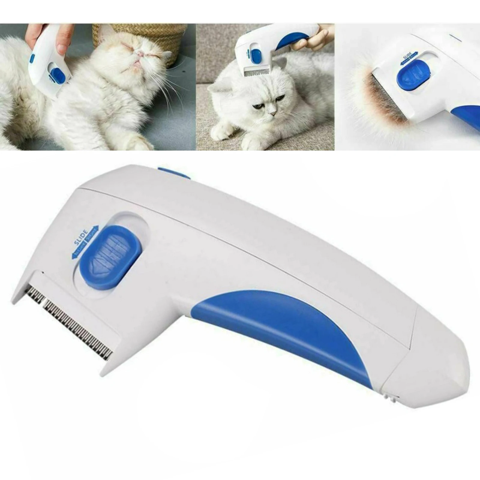 Electric Flea Comb for Dogs & Cats Pet Brush Battery Powered