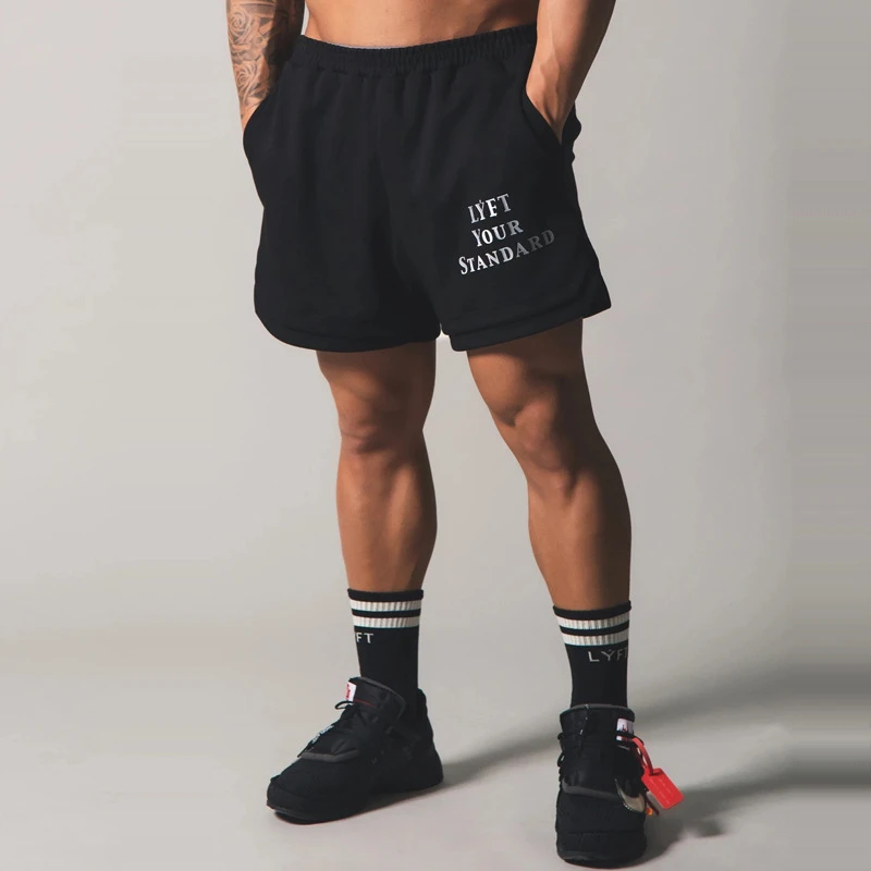 Шорты мужские для фитнеса и бодибилдинга из хлопка|Шорты| |