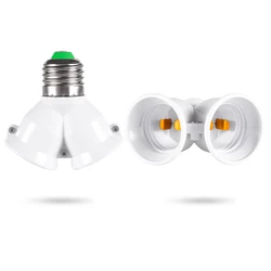 E27 socket to 2 E27 adapter​​Bulb holder converter E27 base socket distributor for various E27 interface bulbs home lighting