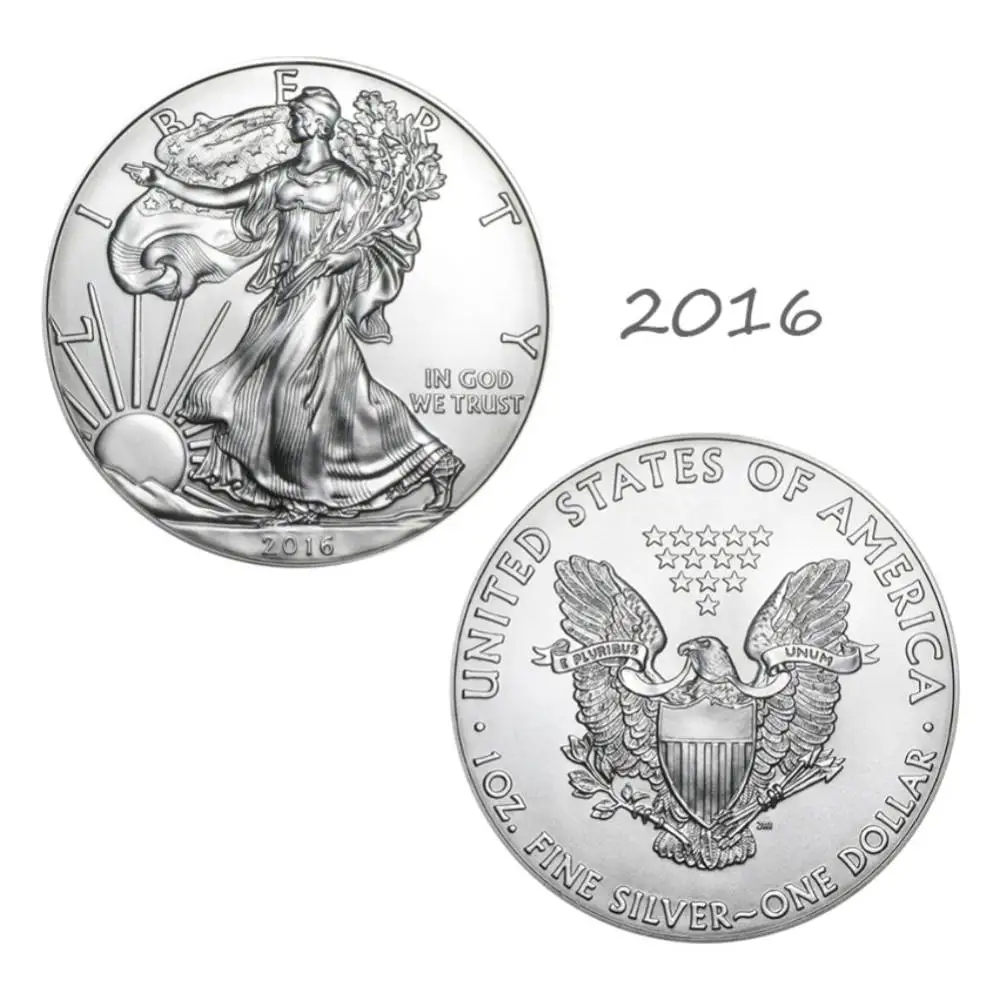 Новые игрушки Серебряная Богиня Свободы 1 доллар США монеты с изображением орла памятная Коллекционная монета