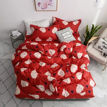 

Cartoon Pig Pattern 4pcs Girl Boy Kid Bed Cover Set Duvet Cover Adult Child Bed Sheet Pillowcases Comforter Bedding Set 61007