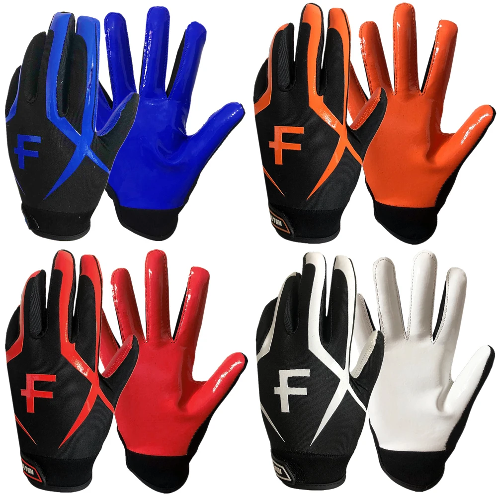 UOWEG Gants de rugby respirants pour enfants, gants de réception avec  silicone pour enfants et adolescents, chaussures de football garçon taille 3