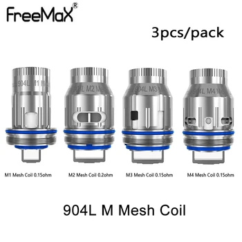 

3pcs/lot Freemax 904L M Mesh Coil M1 0.15ohm/ M2 0.2ohm / M3 0.15ohm/ M4 0.15ohm For M Pro 2 Tank/ M Pro Tank / Maxus 200W Kit