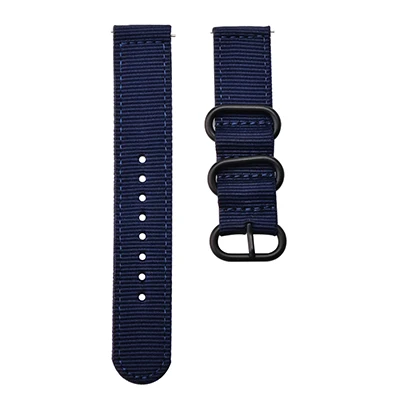 20 мм нейлон Спортивный Amazfit ремешок Bip для Amazfit Bip Garmin Vivoactive3 22 мм быстросъемный браслет для samsung Galaxy Watch 46 мм - Цвет: Navy