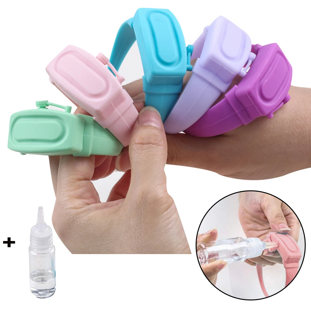 1 Set Silicone Soap Bracelet  Durable Waterproof Portable Wristband Hand Dispenser with Refillable Squeeze Bottle for Adults Kid|Hand Soaps|   - AliExpress