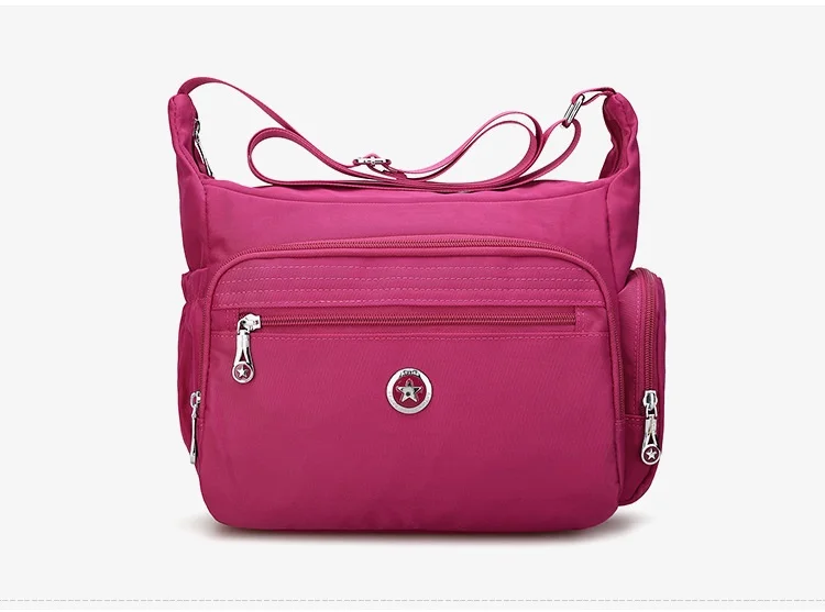 Модная женская сумка через плечо, сумка на плечо, повседневная нейлоновая сумка-мессенджер, многослойная женская сумка, большая сумка, LI-2731