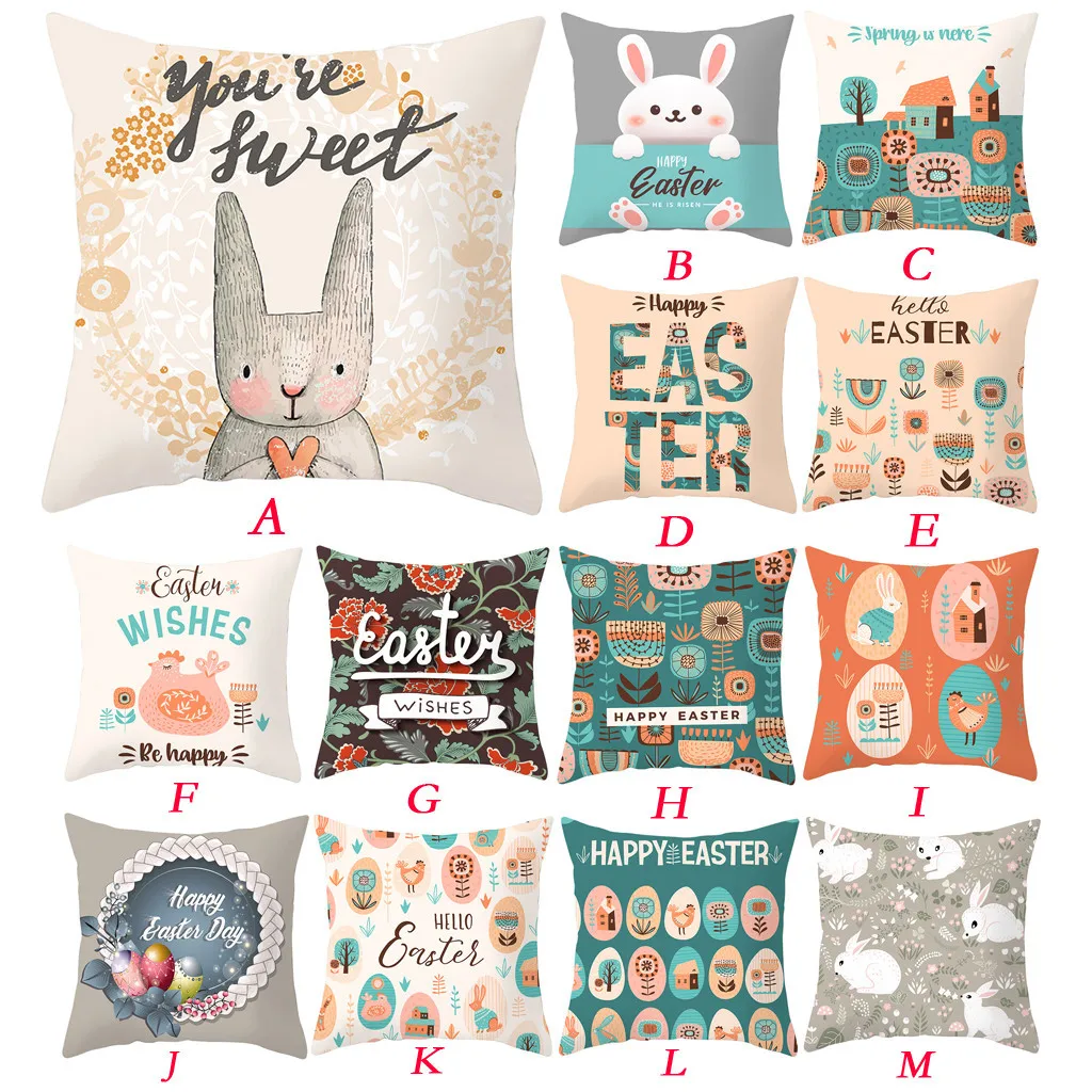 Best Selling 2020 Products Happy Easter Pillow Case Polyester