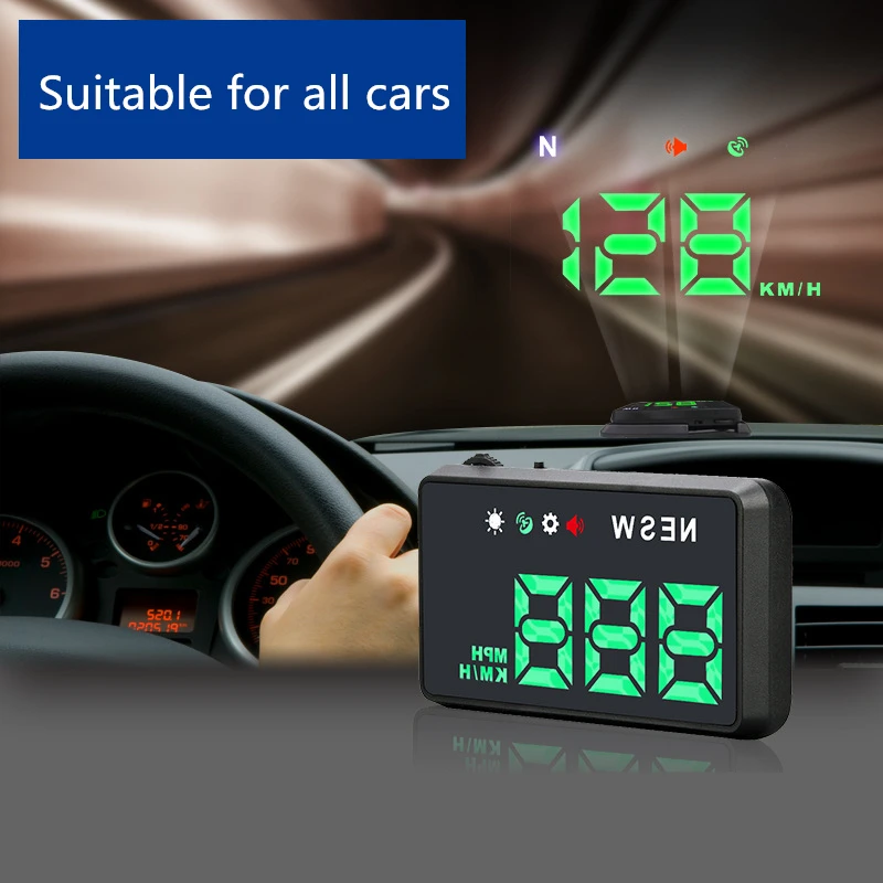  Auto Universal HUD Head Up Display GPS Navigation Satellite Überdrehzahl Warnung System Projektor A