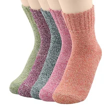 Высококачественные спортивные носки для велоспорта, осенне-зимние утолщенные вязаные теплые женские носки, Новое поступление, рождественские носки