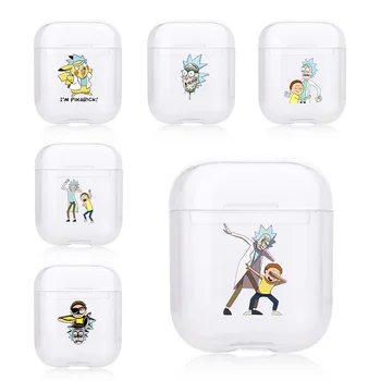 

For Airpods 2 Case Soft Silicone Cartoon Cover For Apple Airpods Case Cute Rick and Morty Headphone case For air pods Back Cover