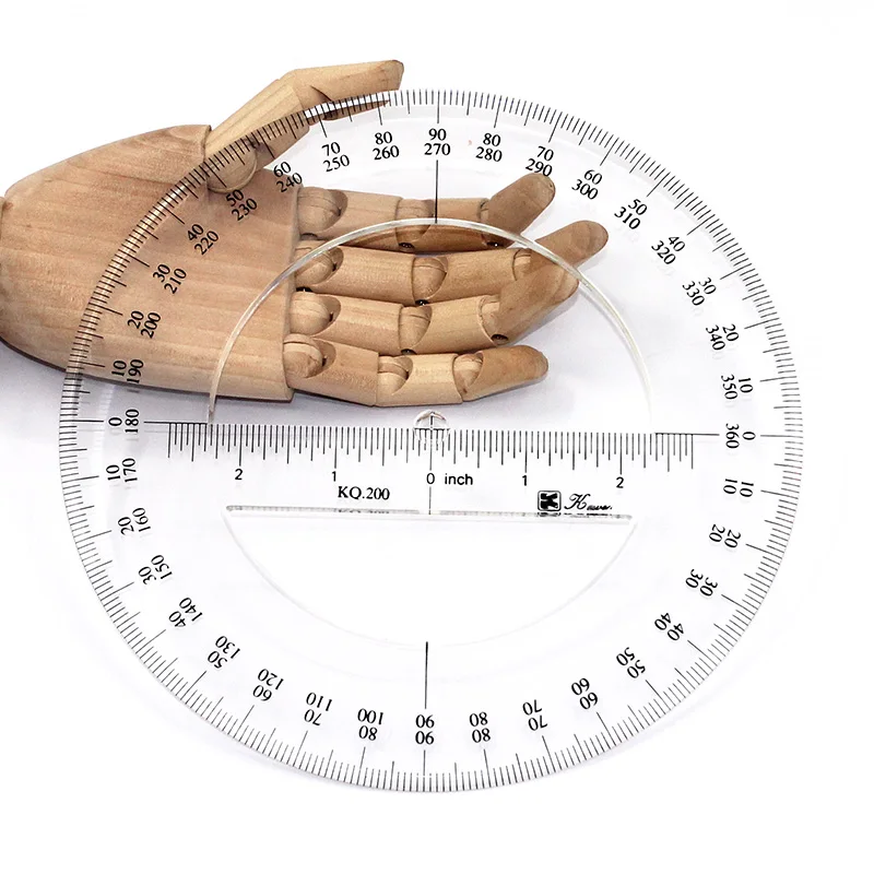 Portable 10-20CM Plastic Goniometer Ruler with Swing Arm - School Office Supplies