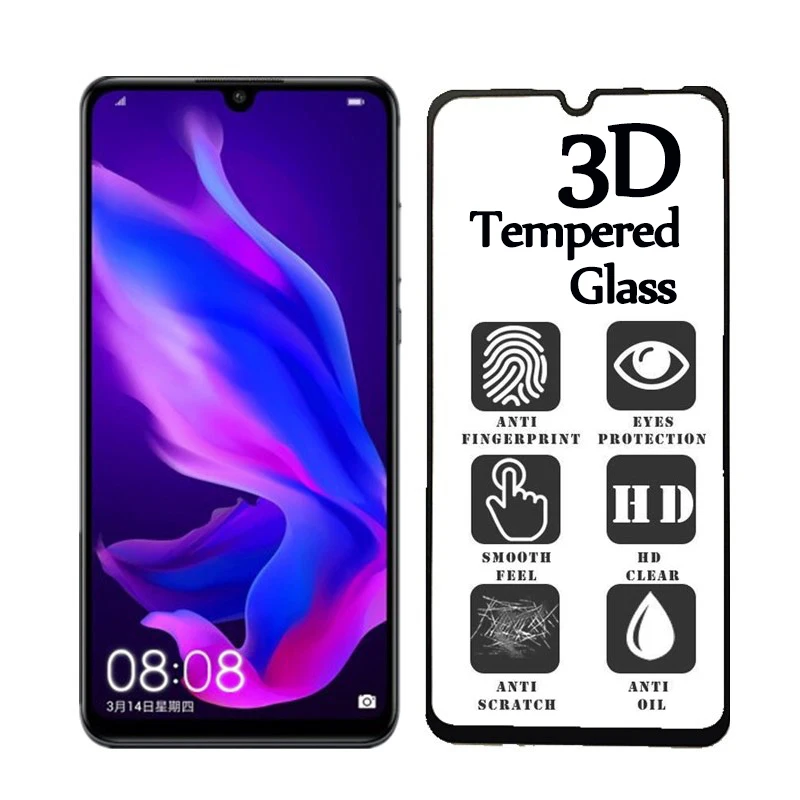 3d стекло для huawei nova 4e закаленное y9 2019 y7 y6 prime 2018 4 Защитное экрана | Мобильные