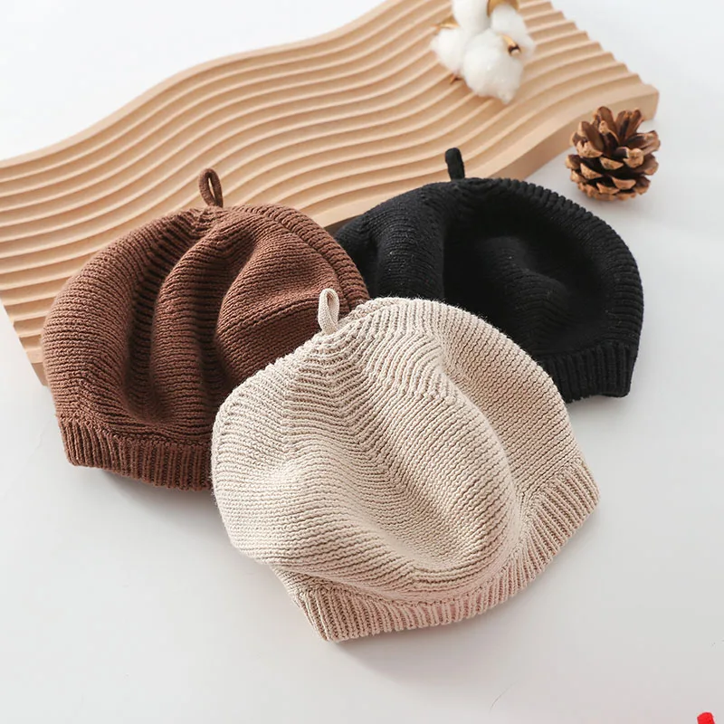 Cotton Kids Beret Cap for Newborn Girls