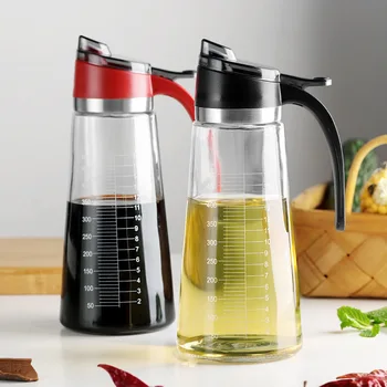 

530ml Glass Spice Jar Seasoning Storage Box Container Kitchen Accessories Oil Can Vinegar Soy Sauce Bottle Holder Organization