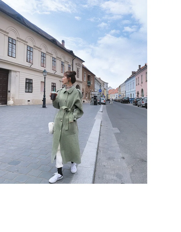 Французская шерстяная куртка для фотосессии, зима, стиль, модное женское платье, Ретро стиль, британский стиль, однобортная шерстяная куртка