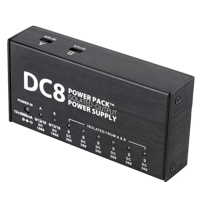 VITOOS DC8 гитарные педали эффектов источник питания 8 изолированных выходов 6 ходовых 9 в 2 ходовых регулируемых 9 в 12 В 18 в переключение стабилизированных Voltag