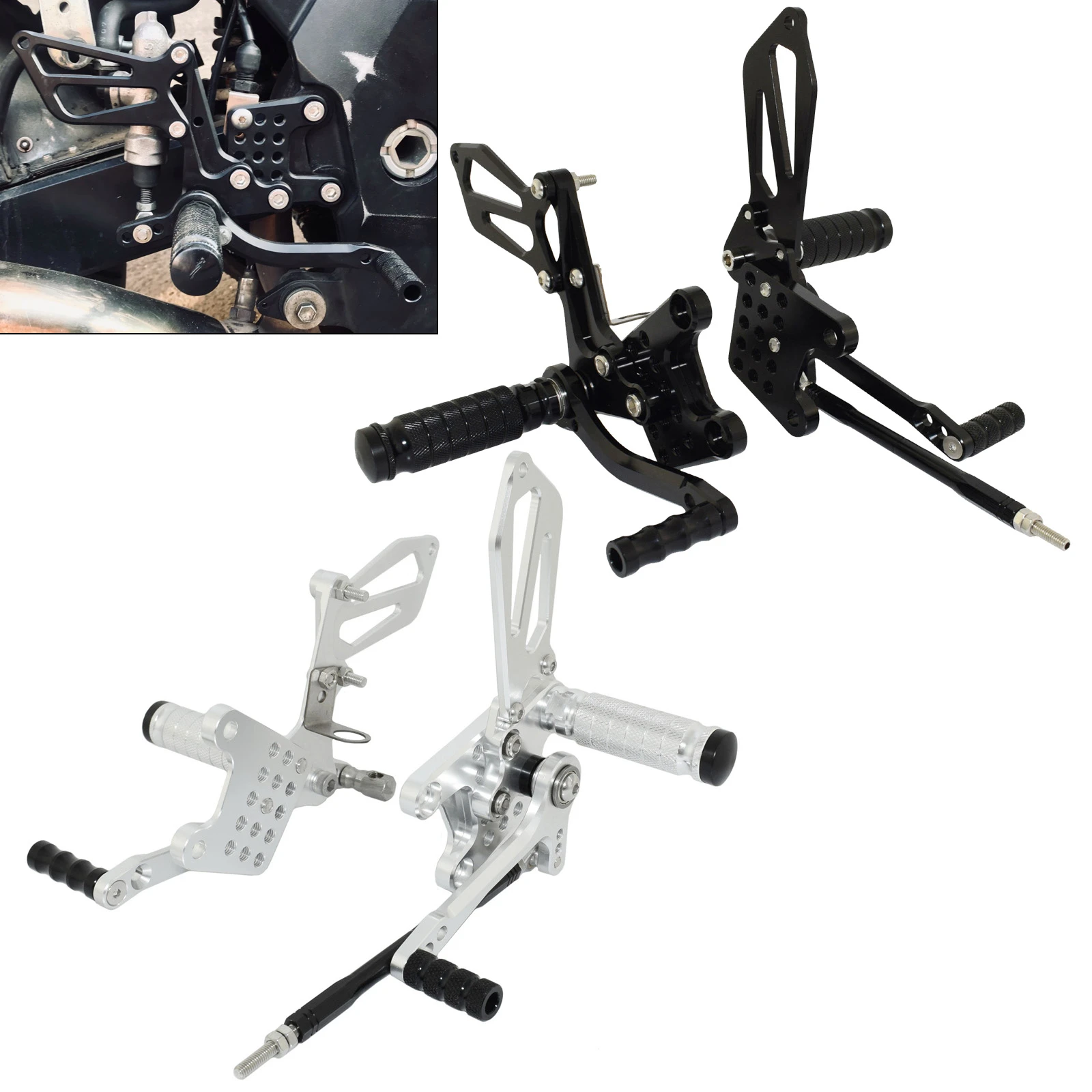 Motorcycle Footrests Suzuki Sv 650 Adjustable Motorcycle Footrests
